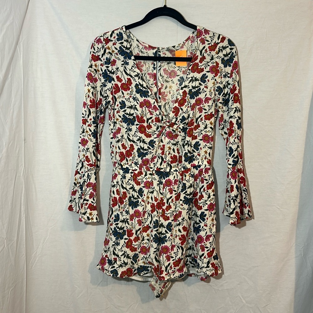 American Eagle Outfitters Long Sleeve Floral Romper